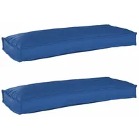 VidaXL Palletkissen für Bänke 2 Stück Königsblau 100x40x8 cm