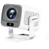 Beamer 4K Projektor Full HD 1080P, Mini Beamer mit WiFi 6 und Bluetooth 5.4,Video Projektor Mit UnterstüTzung FüR Autofokussierung Und Trapezialkorrektur-Weiß