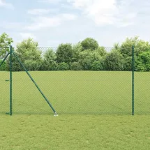 vidaXL Zaunpfosten 10 x 1,5 m Grün/Stahl