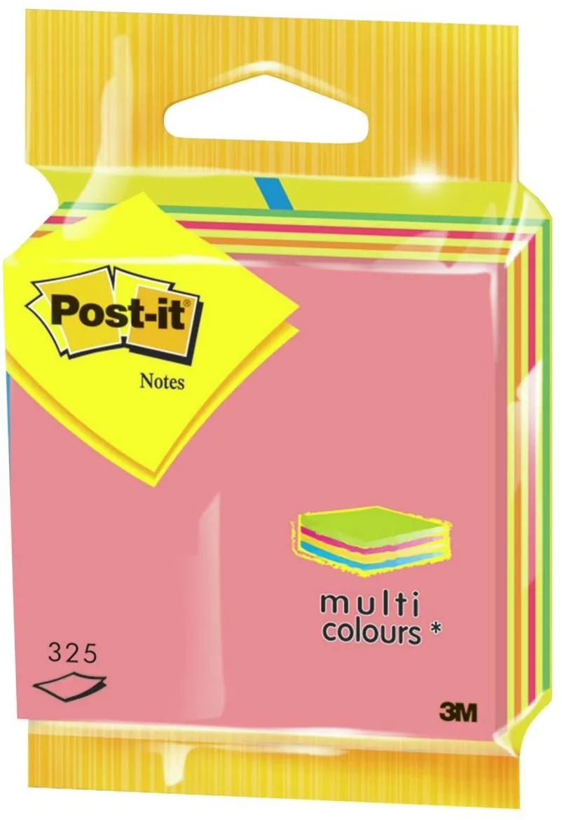 3M Post-it Würfel 2014LP, 76 mm x 76 mm, neongrün, neonpink, rosa, 1 Würfel à 325 Blatt