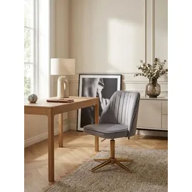 KADIMA DESIGN Drehstuhl Tanaro Samt grau