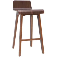 miliboo Barstuhl aus dunklem Holz 65 cm BALTIK