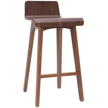 miliboo Barstuhl aus dunklem Holz 65 cm BALTIK