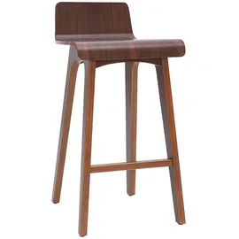 miliboo Barstuhl aus dunklem Holz 65 cm BALTIK