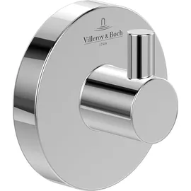 Villeroy & Boch Elements Tender Badaccessoire-set (3 in 1 Bundle), Bad Zubehör Set bestehend aus Handtuchhaken, Toilettenpapierhalter ohne Deckel und Toilettenbürstengarnitur, Chrom