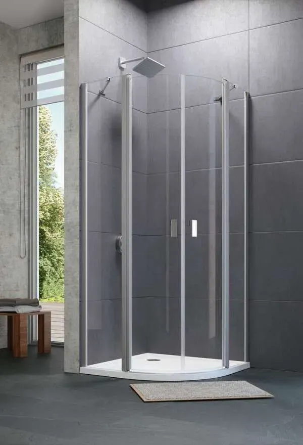 Hüppe Design Pure Runddusche 2-flügelig Viertelkreis - Duschkabine