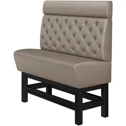 Gastro Hochbank | Taupe | B:H 160 x 158 cm | Chesterfield | Leder | Bistro Hochbank, Thekenbank