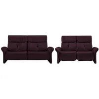Himolla Komfortklass Sitzgarnitur, Violett, Kunststoff, Echtleder, Longlife-Leder, 209x107x91 cm, Goldenes M, erweiterbar, Typenauswahl, Lederauswahl, Stoffauswahl, Sitzqualitäten, Rücken echt, Wohnzimmer, Sofas & Couches, Sofas, Ledersofas