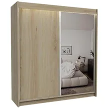 altdecor Schiebetürenschrank Parti 200 x 216 x 61 cm Braun