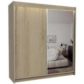 altdecor Schiebetürenschrank Parti 200 x 216 x 61 cm Braun