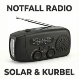 AIORBER Notfallradio Kurbelradio mit Solar und Powerbank Funktion Tragbares AM FM Outdoor Radio mit Heller LED Taschenlampe IPX3 Wasserdicht Campin... - Schwarz