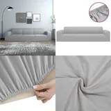 Vidaxl - Stretch Sofahusse 4-Sitzer Grau Polyester-Jersey - Sofahusse - Sofahussen - Home & Living - Grau