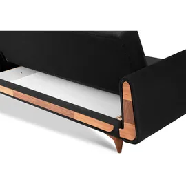 konsimo® Schlafcouch 3-Sitzer Schwarz