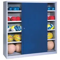 C+P Ballschrank mit Vollblech-Schiebetüren (Typ 4), HxBxT 195x190x60 cm,