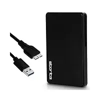 Storite 1TB Externe Festplatte, USB 3.0 Ultraschnelle HDD für Datensicherung, Speichererweiterung, tragbare Festplatte, Externe Festplatte, kompatibel mit Mac, Laptop, PC, Spielekonsole (Schwarz)