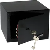 HMF 49216-02 Tresor mit Schlüssel, Möbeltresor | 23 x 17 x 17 cm, Schwarz
