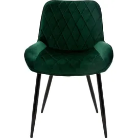 ML-Design Esszimmerstuhl Dunkelgrün Samt 2er Set