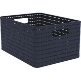 Korb COUNTRY midnightblau (LBH 36.80x27.80x19.10 cm) - blau - LBH 36.80x27.80x19.10 cm