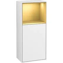 Villeroy & Boch Finion Seitenschrank 41,8 x 93,6 cm Glossy White Lacquer/Gold Matt Lacquer Holz/MDF/Furnier
