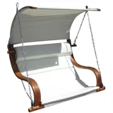 ASS Altenburger Design Sitzbank für Hollywoodschaukel aus Holz Lärche inkl. Dach "SEAT-MERU"