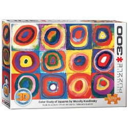 EUROGRAPHICS Puzzle 3D - Farbstudie Quadrate von Wassily Kandinsky (Puzzle), 499 Puzzleteile