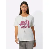 CREATION L Shirt in ecru-fuchsia-bedruckt | Gr.: 46
