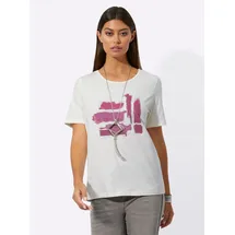 CREATION L Shirt in ecru-fuchsia-bedruckt | Gr.: 46