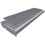 OEM Gitterrostauflage genoppt ca. 800x200 mm grau Gleitschutz R11