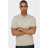 Only & Sons Poloshirt "Onswyler" in Beige - L