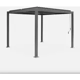 homegoodsdeluxe Pergola Mirador Basic 3x3 Alu-Stahl-Pavillon Lamellendach schwarz, Pergola