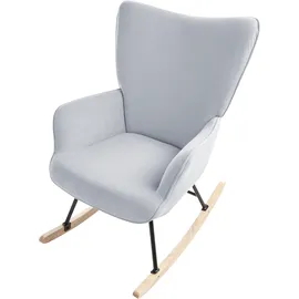 Beliani Schaukelsessel ARSET Cord 70 x 100 x 80 cm Hellblau