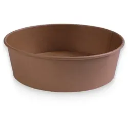 Blanc HYGIENIC Salatboxen Salatschalen braun 500ml, 300 Stück, to go, take away, biologisch abbaubar, Kraftpapier+ PLA