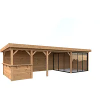 Palmako Gartenhaus Connect Lenna 8,76 x 3 m Braun