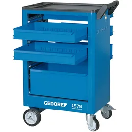 Gedore Werkzeugwagen Stahl 605 x 375 x 930 mm blau/schwarz 6 Schubladen