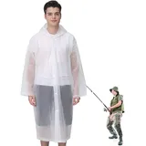 SOYDAN Poncho Regenmantel, Taschengröße, tragbarer Regenponcho, Regenbekleidung für Erwachsene, Familien, Frauen, Männer, Einzelpersonen, transparenter Regenponcho mit Kapuze, für Camping, Wandern, - 1