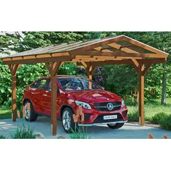 Einzelcarport SKANHOLZ "Westerwald", braun, H: 220cm, Carports