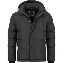 Alessandro Salvarini "ASEzkimo", Herren, Gr. L, grau (dunkelgrau), Obermaterial: 100% Polyester. Innenseite: 100% Polyester. Futter: 100% Polyester. Fellimitat: 100% Polyester, Jacken Winterjacke, mit warmen Teddyfell