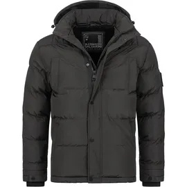 Alessandro Salvarini "ASEzkimo", Herren, Gr. L, grau (dunkelgrau), Obermaterial: 100% Polyester. Innenseite: 100% Polyester. Futter: 100% Polyester. Fellimitat: 100% Polyester, Jacken Winterjacke, mit warmen Teddyfell