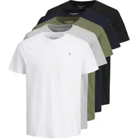 JACK & JONES Herren T-Shirt 5er Pack JORJXJ TEE SS CREW NECK 5PK MP NOOS«, Gr. S