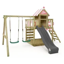 Wickey Spielturm Smart Candy mit Schaukel und Rutsche 1,20 m Anthrazit