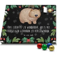 Mr. & Mrs. Panda Schoko Adventskalender Wombat - Schwarz - Geschenk, Schokoladen Adventskalender, Motivation, Tiermotive, Gute Laune, Tiere, Austra... - Schwarz