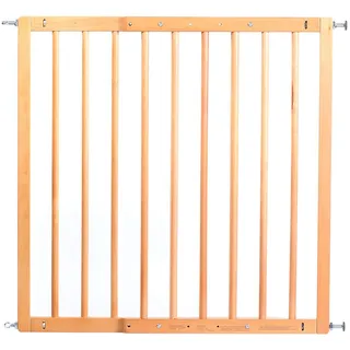 Reer Treppenschutzgitter und Türschutzgitter Basic zum Schrauben, Holz, Stabiler Halt, Durchgangsbreite 65,5-106cm, 46977, Braun, 65,5-106 cm