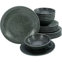 CreaTable Orient Mandala Tafelservice 18-tlg. grau