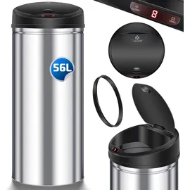 Kesser Automatik Sensor Mülleimer 56 l Weiß
