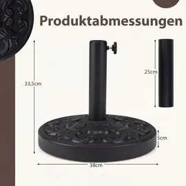 Costway Schirmständer Beton 12 kg Schwarz