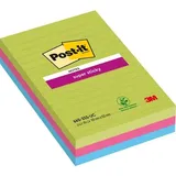 Post-it Haftnotizen 101 x 152 mm Farbig sortiert Rechteckig Liniert 3 Stück à 90 Blatt