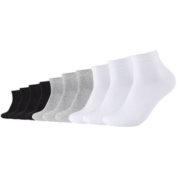 Camano Unisex Socken CA-Soft Organic Cotton Quarter 10er Pack in 47-49 Weiß Mix