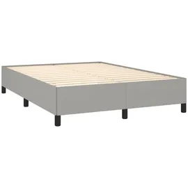 vidaXL Boxspringbett mit Matratze Hellgrau 140x200 cm Stoff1396664