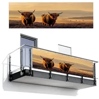 MuchoWow Balkon-Sichtschutz, Cognac, Kunststoff, Rechteckig, 300x90 cm, Sonnen- & Sichtschutz, Sichtschutz Garten, Balkon Sichtschutze