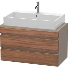 Duravit DuraStyle 90 x 47,8 cm, nussbaum natur/basalt matt, für Konsole, 2 Schubkästen